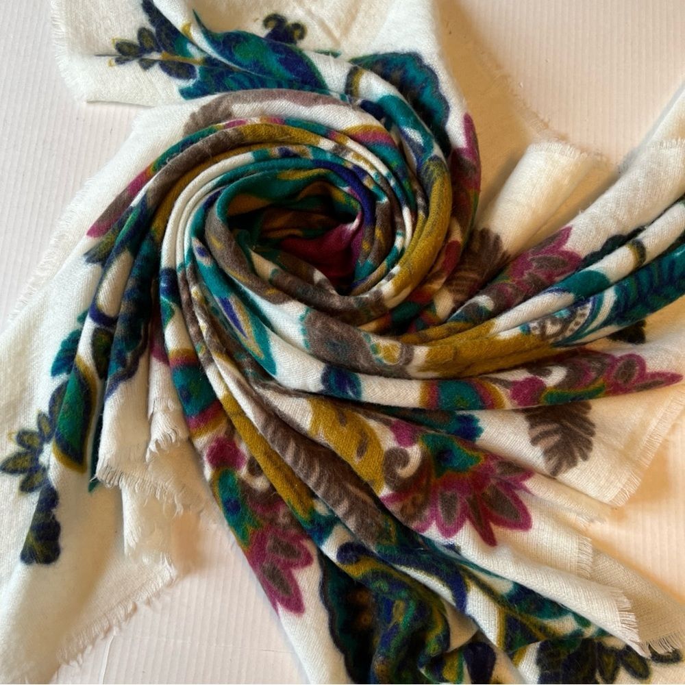 Fraas Large Fraas Large 52" Square Multi-Color Scarf Polyester